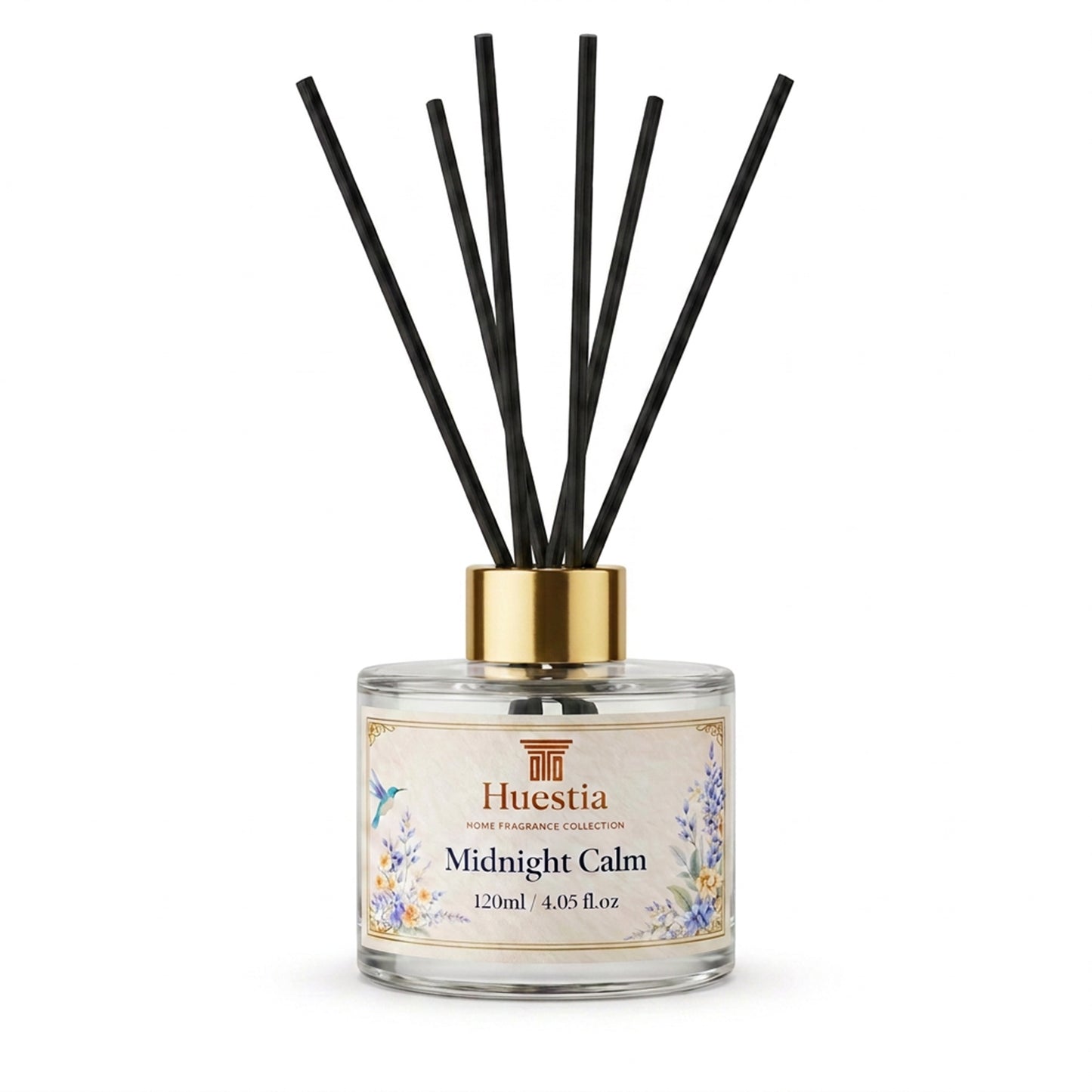 Huestia Midnight Calm Home Perfume | Reed Diffuser Set, 120 ml