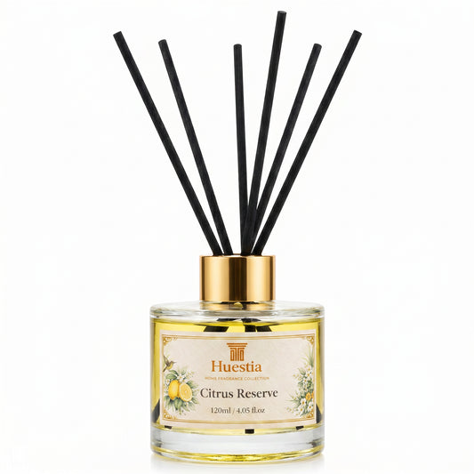 Huestia Citrus Reserve Home Perfume | Reed Diffuser Set, 120 ml