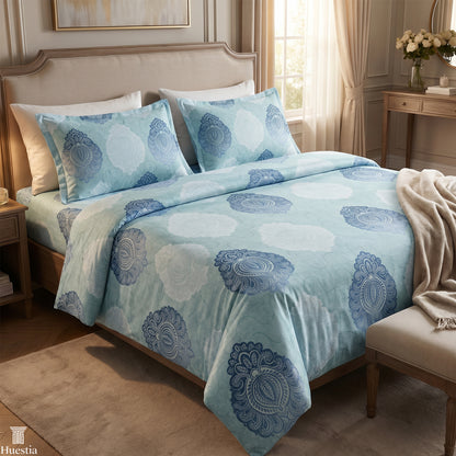 Mint Blue Paisley