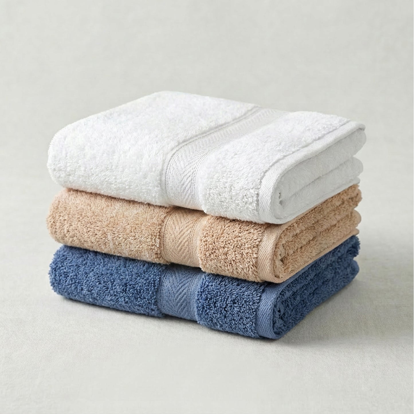 White, Beige, Blue