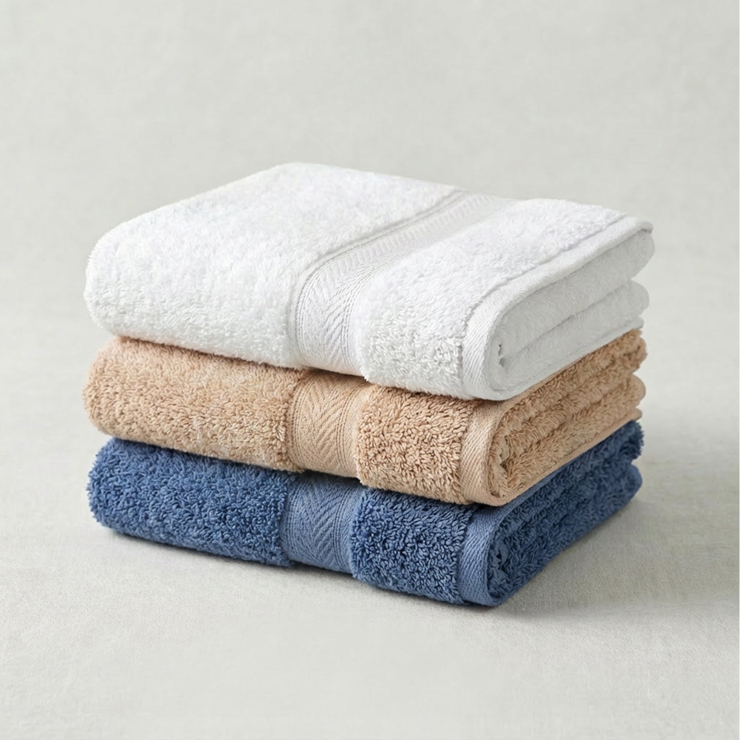White, Beige, Blue