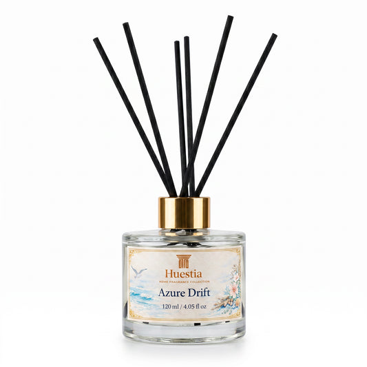Huestia Azure Drift Home Perfume | Reed Diffuser Set, 120 ml