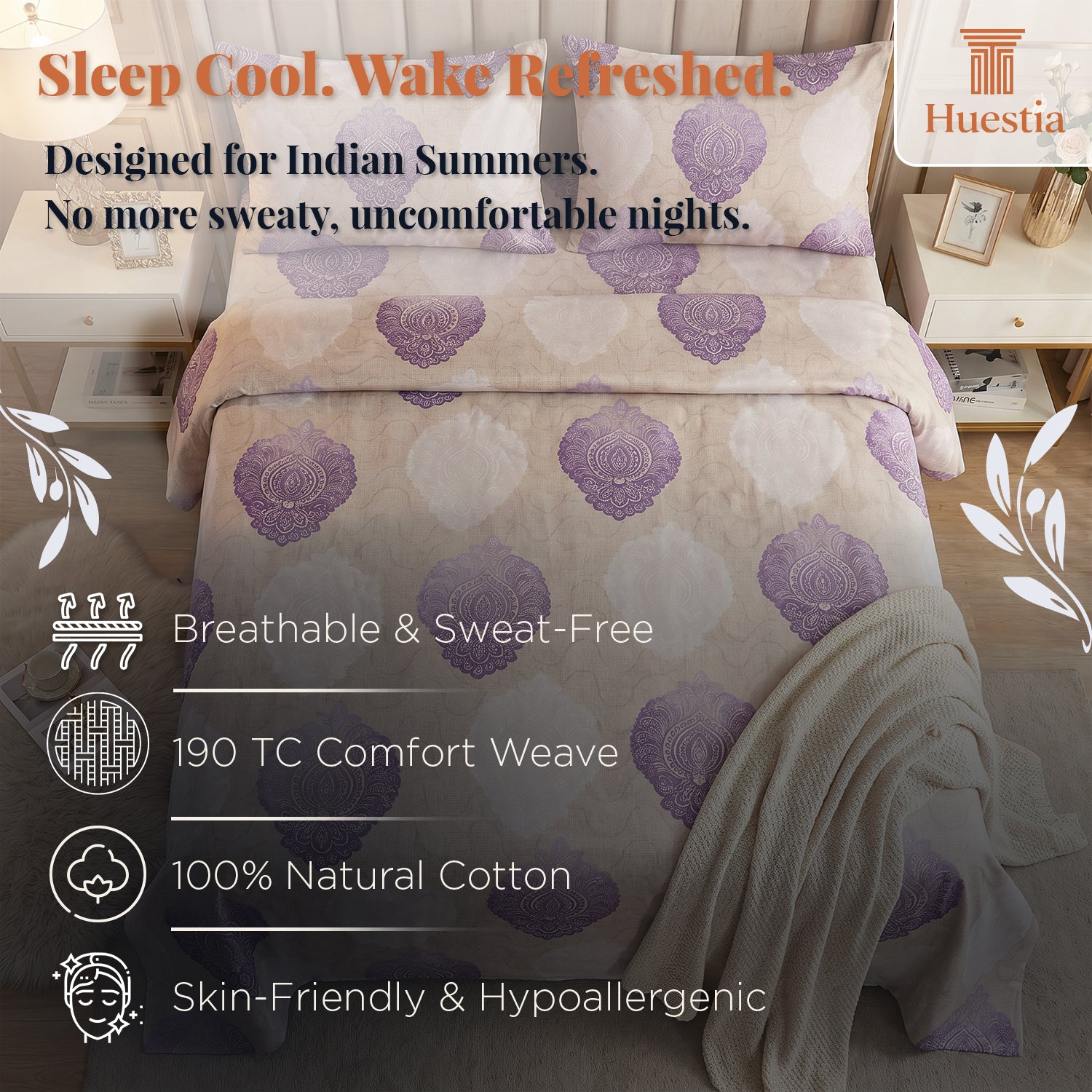 Lavender Aangan Paisley