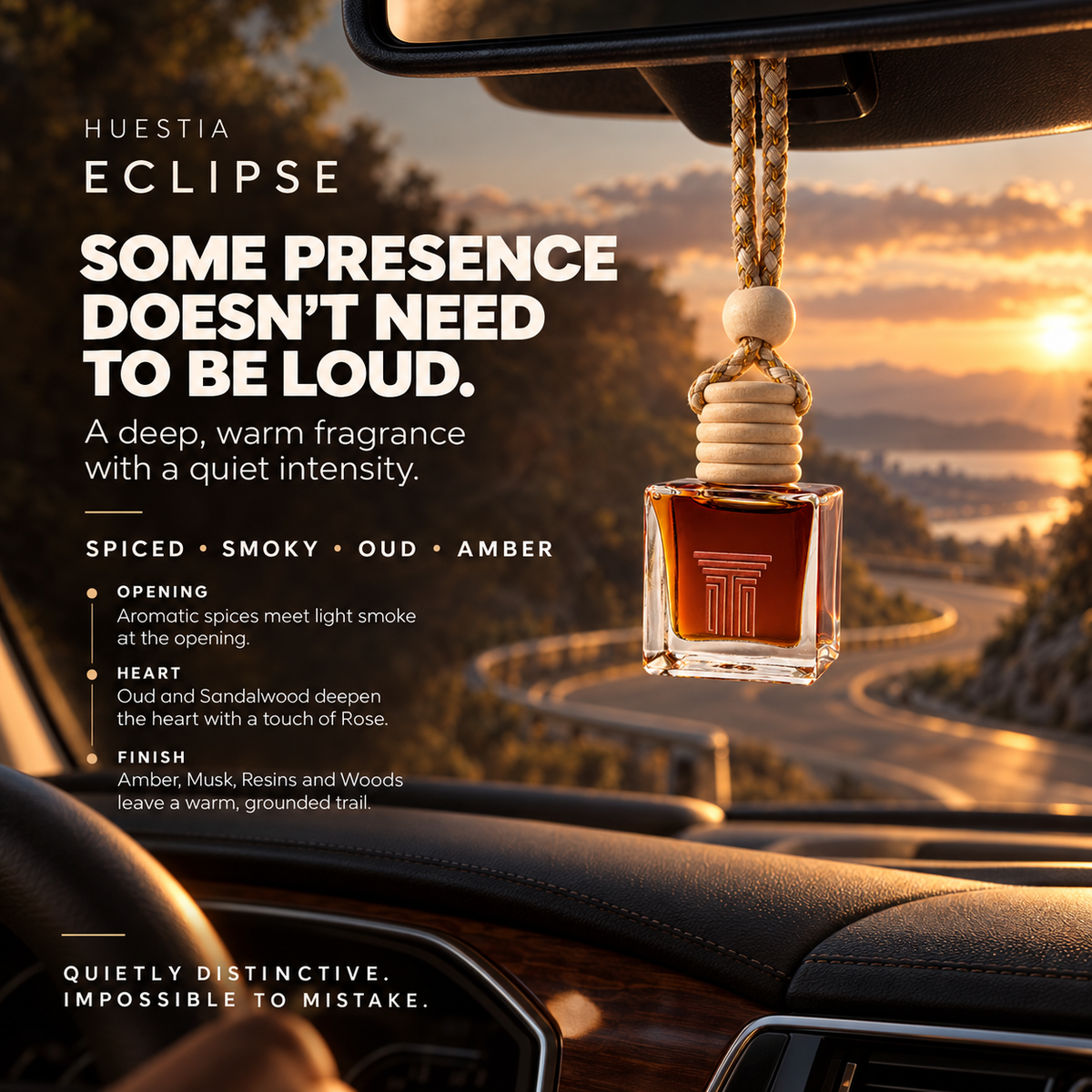 Eclipse Fine Fragrance for Car | Oud, Sandalwood, Amber & Smoky Spiced Scent