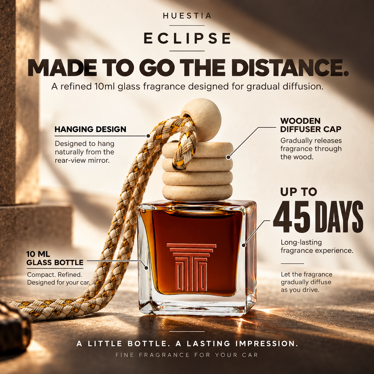 Eclipse Fine Fragrance for Car | Oud, Sandalwood, Amber & Smoky Spiced Scent