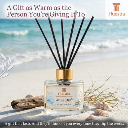 Huestia Azure Drift Home Perfume | Reed Diffuser Set, 120 ml
