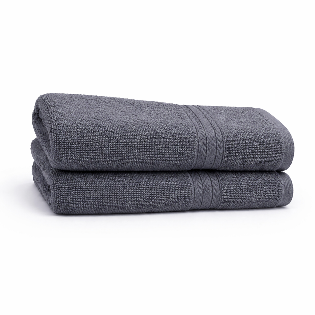 Huestia Hand Towel – 100% Cotton, (41 × 60 cm) 540 GSM - Pack of 2